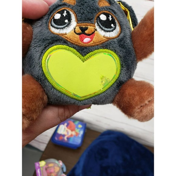 Zuru Rainbocorns Black Plush Puppy Dog Green Heart Stuffed Animal 5 inch - Picture 2 of 8